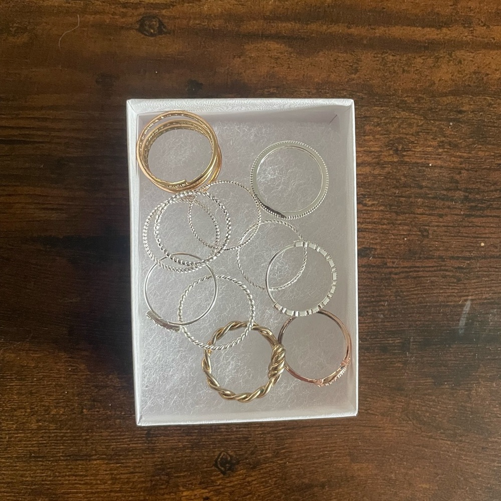 Ring pack - some lauren conrad , silver, gold, rose gold